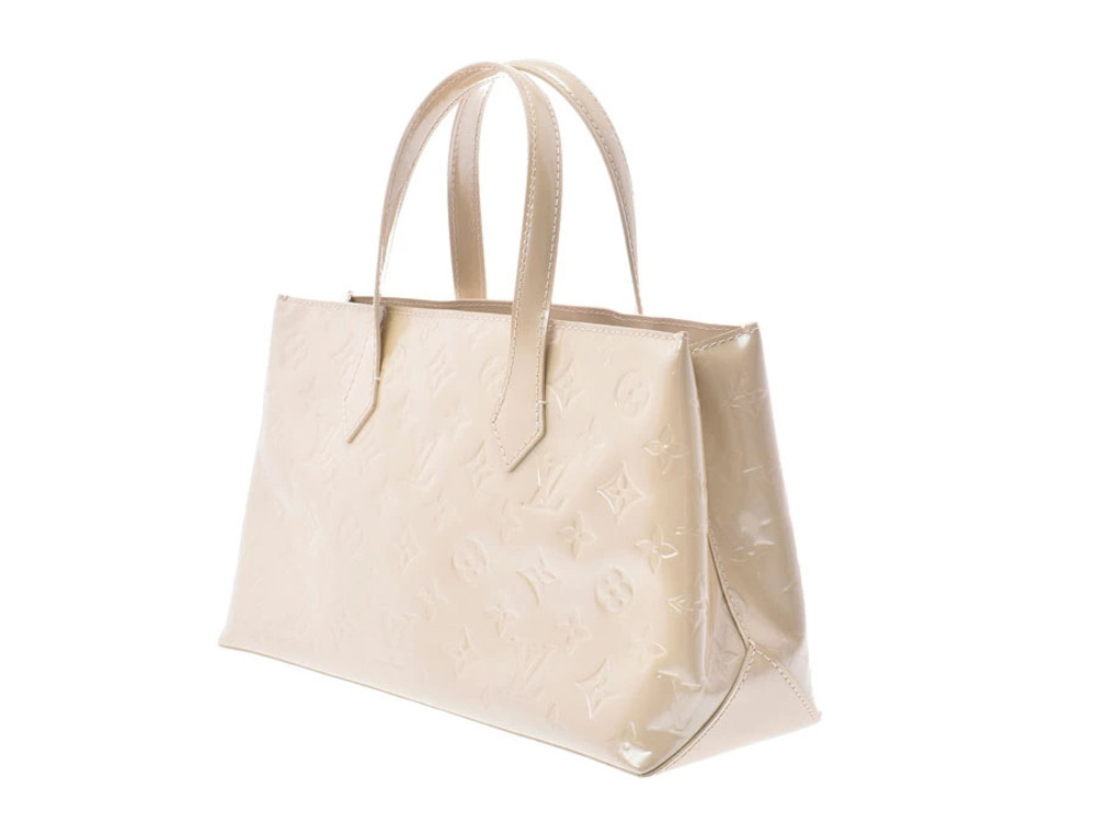 Louis Vuitton Wilshire Corail Vernis White Bron Handbag